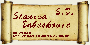 Staniša Dabesković vizit kartica